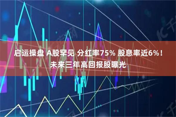 启运操盘 A股罕见 分红率75% 股息率近6%！未来三年高回报股曝光